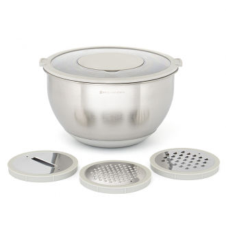 Миска стальная Balance с крышкой и терками, 5 л