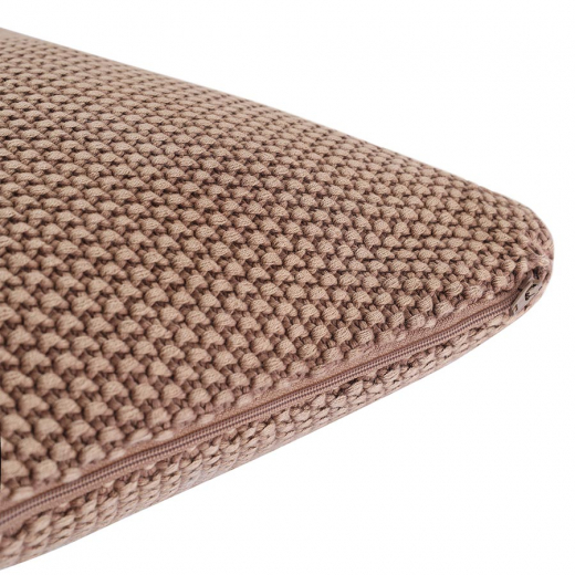 Подушка декоративная из стираного хлопка цвета мокко из коллекции Essential, 45х45 см