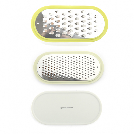 Терка с контейнером и крышкой Smart Helper, 20х10х9,5 см