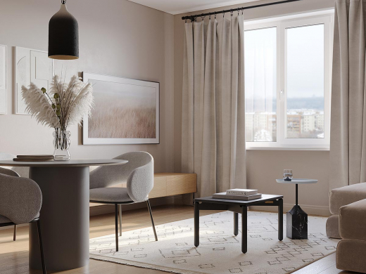 Столик кофейный Saga, 50х70 см, темно-серый