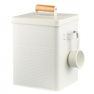 Банка для хранения универсальная Irmel, 6,2 л, с ложкой, молочная