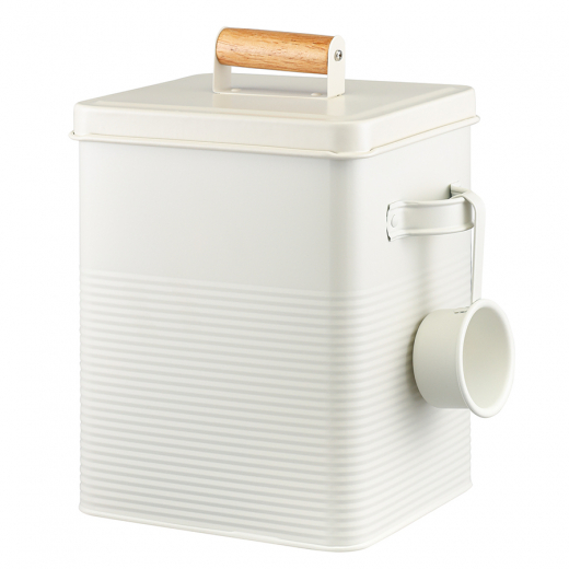 Банка для хранения универсальная Irmel, 6,2 л, с ложкой, молочная