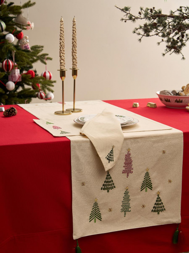 Скатерть из хлопка из коллекции New Year Essential, 170х250 см