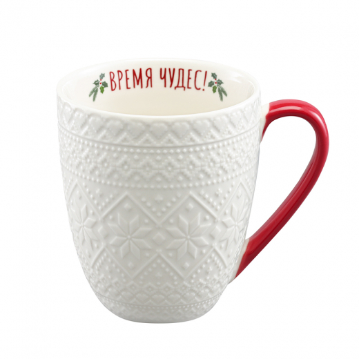 Набор из двух кружек Winter embroidery из коллекции New Year Essential, 410 мл