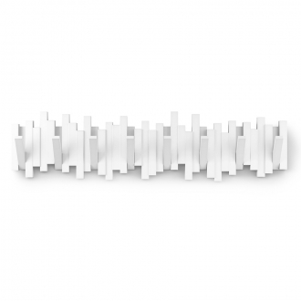 Вешалка настенная Sticks, 72 см, 8 крючков, белая