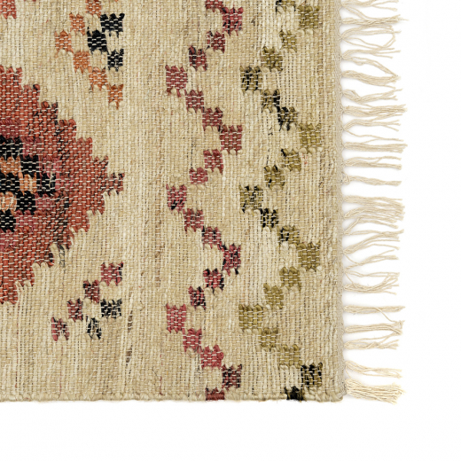 Ковер из джута и шерсти по мотивам башкирских орнаментов из коллекции Cultural Heritage, 120х180 см