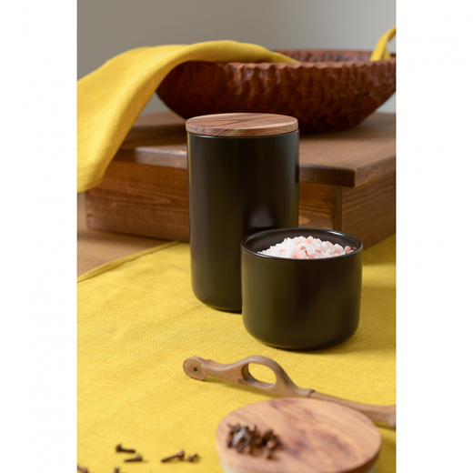 Банка для хранения керамическая, 750 мл, черная