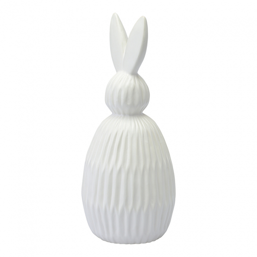 Декор из фарфора белого цвета Trendy Bunny из коллекции Easter Essential, 12,5х12,5x30,5 см