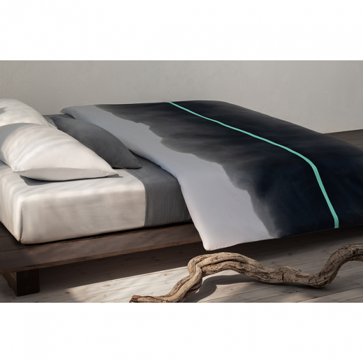 Комплект постельного белья из умягченного сатина из коллекции Slow Motion, Mint, 150х200 см