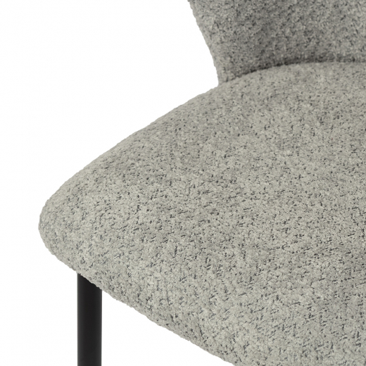 Стул барный Foggy, букле, серый