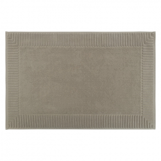 Коврик для ванной с фактурным бортиком бежево-серого цвета из коллекции Essential, 50х80 см