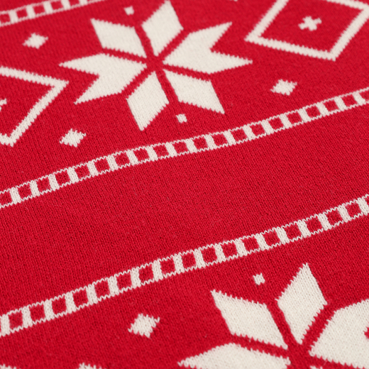 Плед из хлопка с новогодним рисунком Frostwork из коллекции New Year Essential, 130x180 см