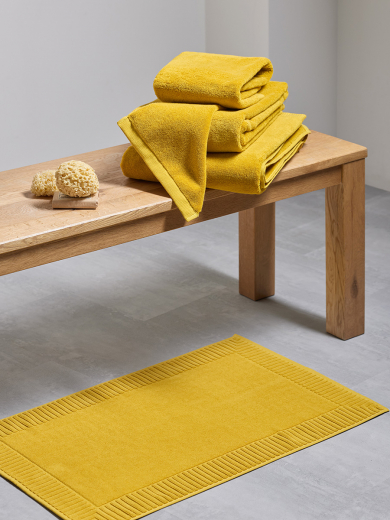 Полотенце для лица цвета охры из коллекции Essential, 30х30 см