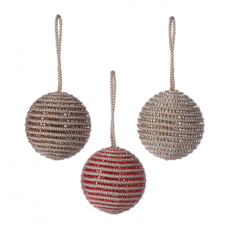 Набор елочных украшений Rustic diamonds из коллекции New Year Essential, 3 шт.