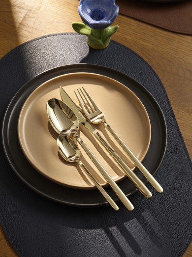 Набор столовых приборов Pure, золотистые глянцевые, 24 пред.