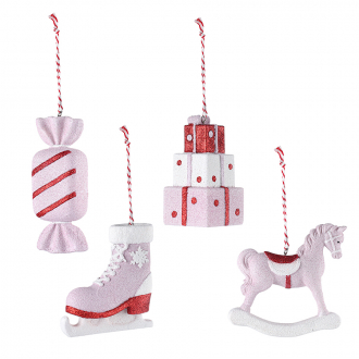 Набор ёлочных украшений Pink fairytale из коллекции New Year Essential