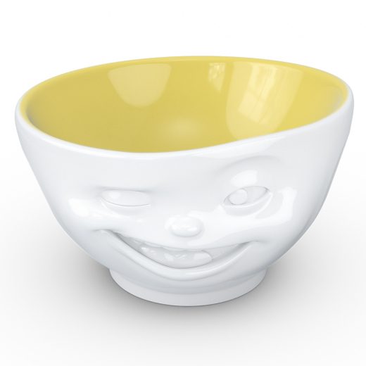 Чаша Winking, 500 мл, белая/желтая