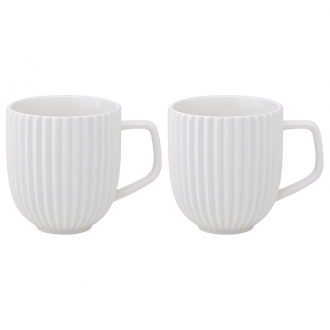 Набор из двух кружек белого цвета из коллекции Edge, 400 мл