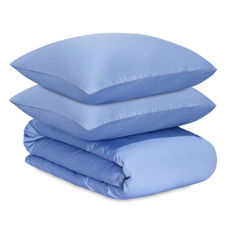 Комплект постельного белья из премиального сатина сиреневого цвета из коллекции Essential, 200х220 см