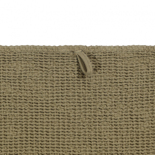 Полотенце банное из умягченной вафли цвета хаки из коллекции Essential, 70x140 см