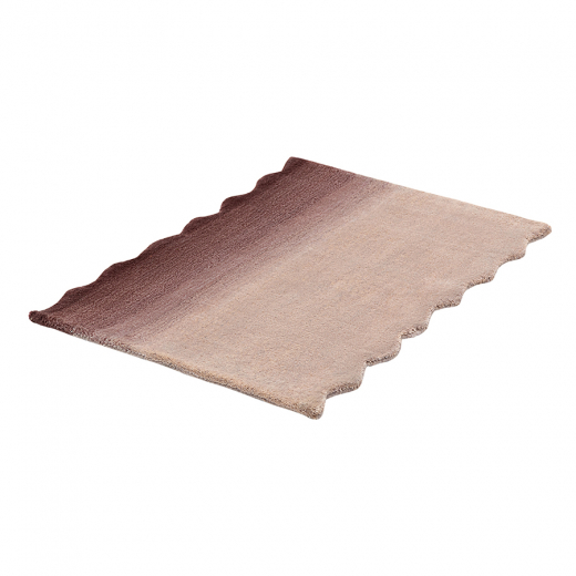 Ковер из шерсти Over Horizon цвета марсала из коллекции Trendy Ruffles