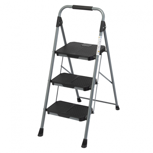 Стремянка Stable, 3 ступени, 1 м, черная