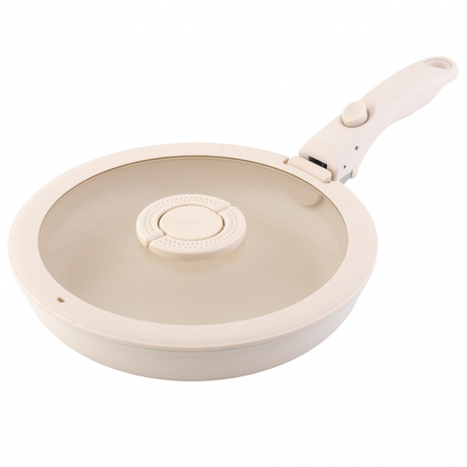 Набор посуды для приготовления со съемной ручкой Smart Ceramic, 7 предметов, молочный