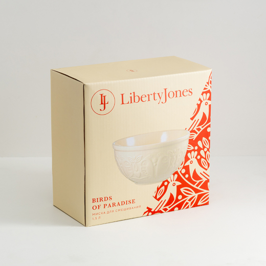 Миска для смешивания Birds of Paradise, 1,5 л, кремовая