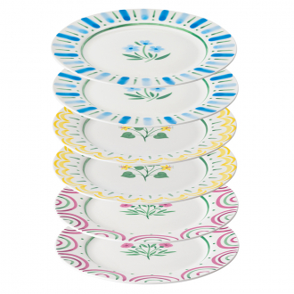 Набор десертных тарелок "Летний час" в подарочной упаковке, Ø20 см, 6 шт.