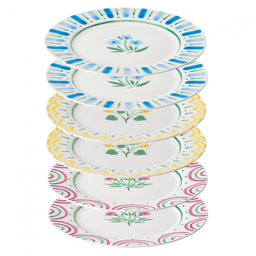 Набор десертных тарелок "Летний час" в подарочной упаковке, Ø20 см, 6 шт.