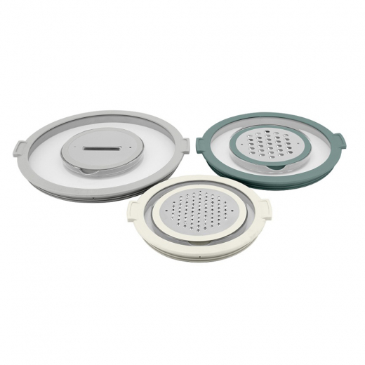 Набор стальных мисок Balance с крышками и терками, 1,5 л/3 л/ 5 л