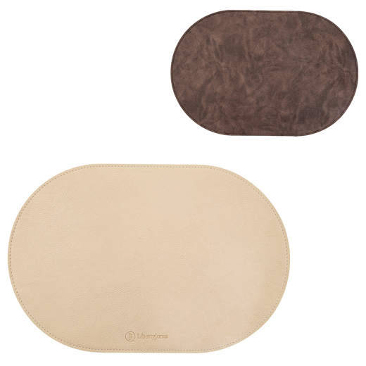 Салфетка сервировочная Pool, 30х45 см, коричневая/золотистый металлик