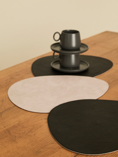 Салфетка сервировочная Drop, 33х41 см, черная/светло-серая