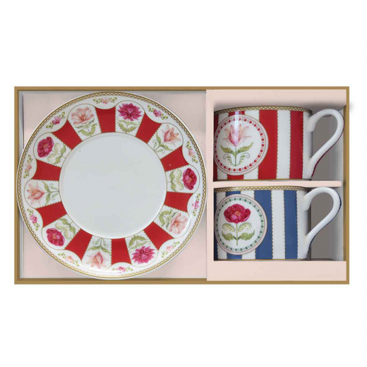 Набор чашек с блюдцем Flowery, 240 мл, 2 шт.