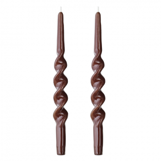 Набор из двух свечей коричневого цвета из коллекции Essential, 35 см