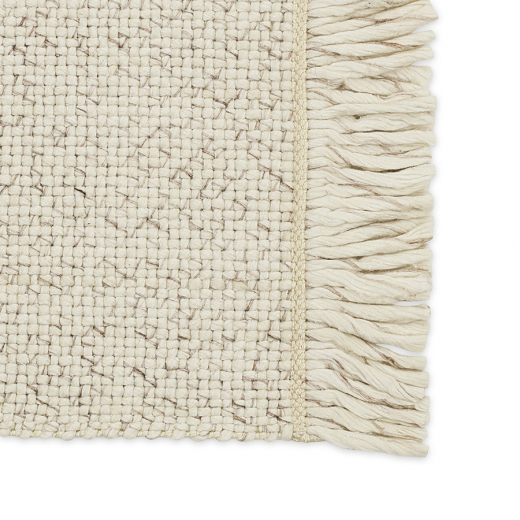 Ковер из переработанного пластика бежевого цвета из коллекции Ethnic, 70х160 см