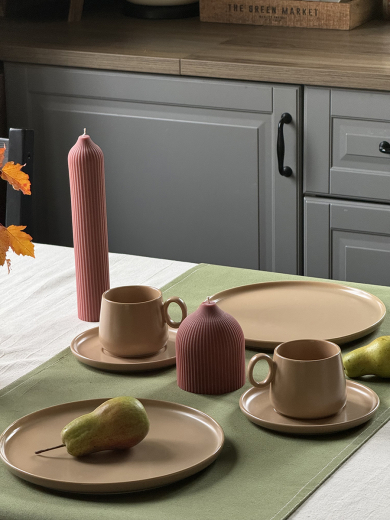 Свеча декоративная бордового цвета из коллекции Edge, 25,5см