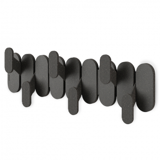 Вешалка настенная Tempo, 6 крючков, черная