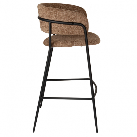 Стул барный Helning, мягкий шенилл, светло-коричневый