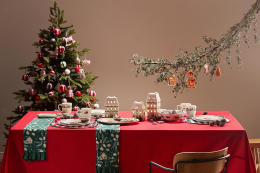 Салфетка под приборы Trendy Christmas зеленого цвета из коллекции New Year Essential, Ø40 см