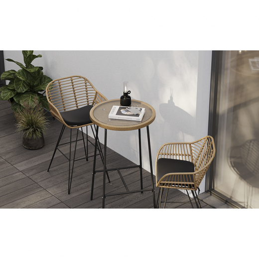 Стул барный Vetle Bent, ротанг