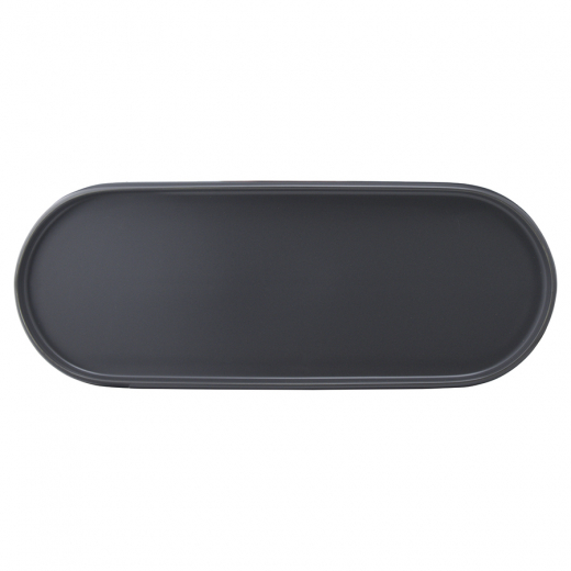 Овальное блюдо темно-серого цвета из коллекции Essential