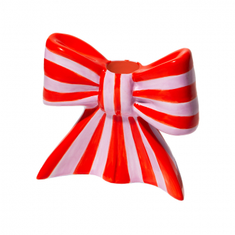 Подсвечник Bow, 11х12х5 см, красно-белый