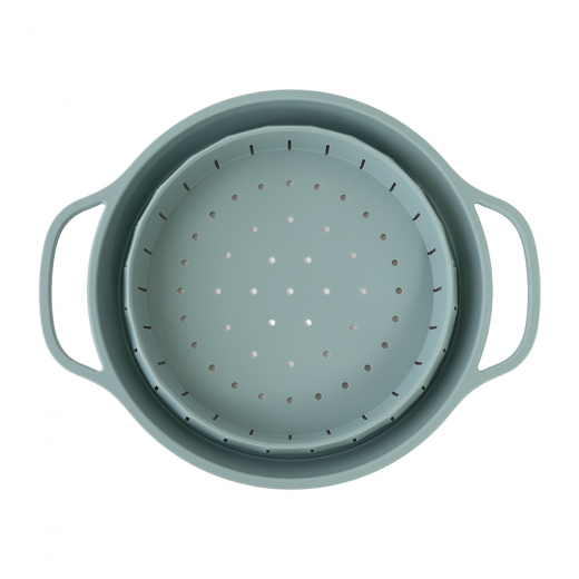Дуршлаг складной силиконовый Smart Helper, Ø25,5 см, шалфей
