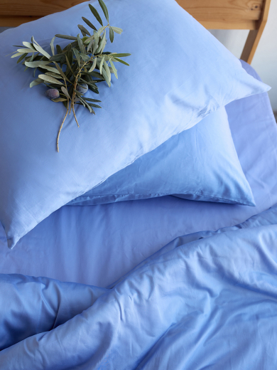 Набор наволочек из премиального сатина сиреневого цвета из коллекции Essential, 50х70 см