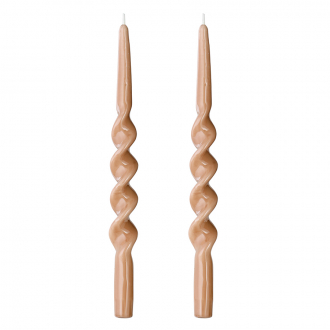 Набор из двух свечей светло-коричневого цвета из коллекции Essential, 35 см