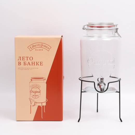 Диспенсер для напитков с подставкой Maison Jar, 5 л