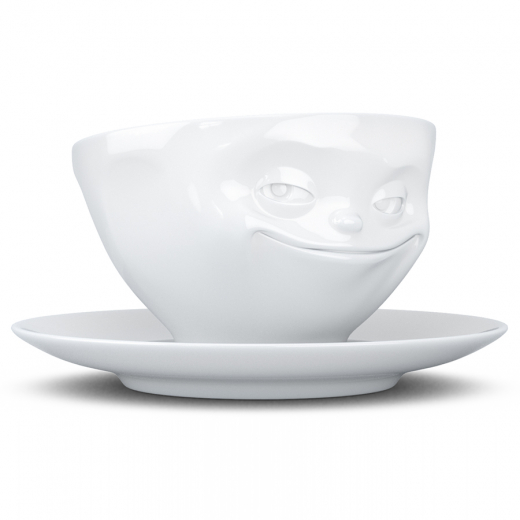 Чайная пара Grinning, 200 мл, белая