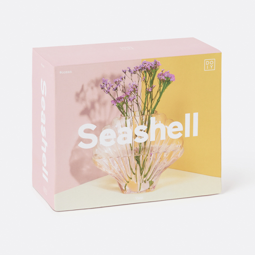 Ваза для цветов Seashell, 20 см, розовая