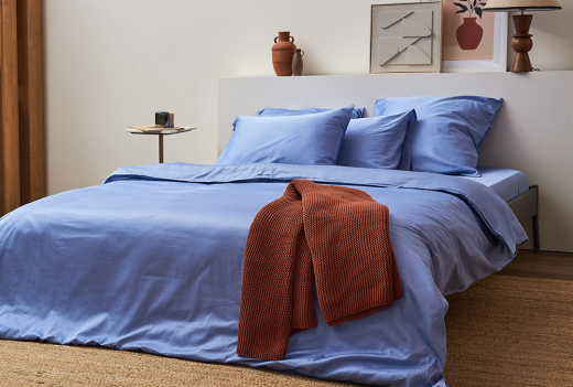 Набор наволочек из премиального сатина сиреневого цвета из коллекции Essential, 50х70 см